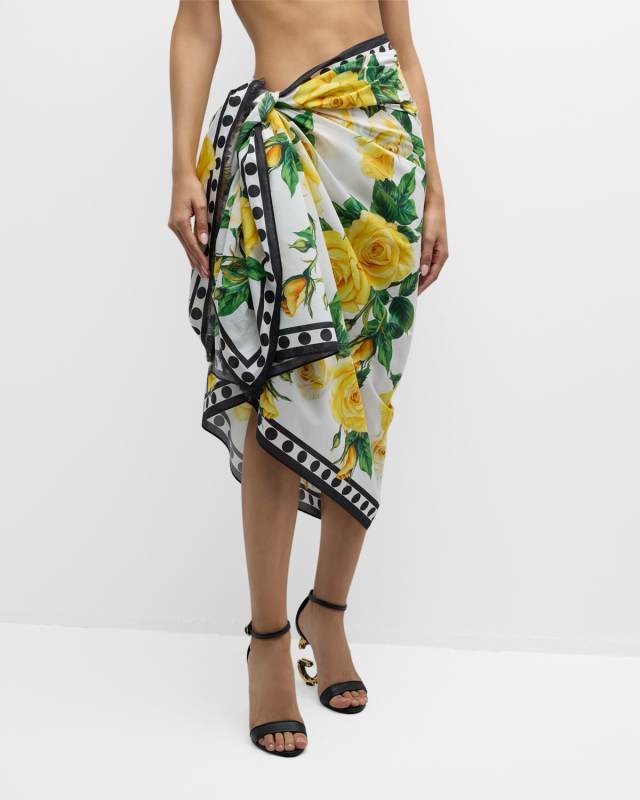 Flowering Cotton Pareo Coverup